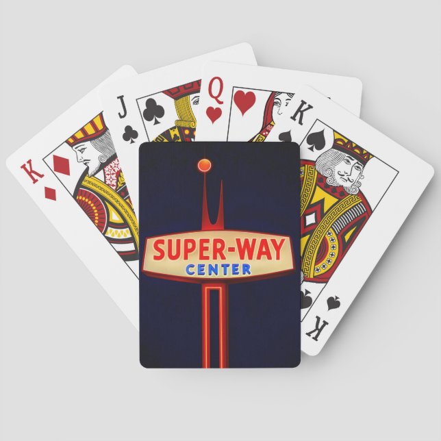BARAJA DE CARTAS HANFORD, CALIFORNIA.  SUPER-WAY PLAYING CARDS. (Reverso)