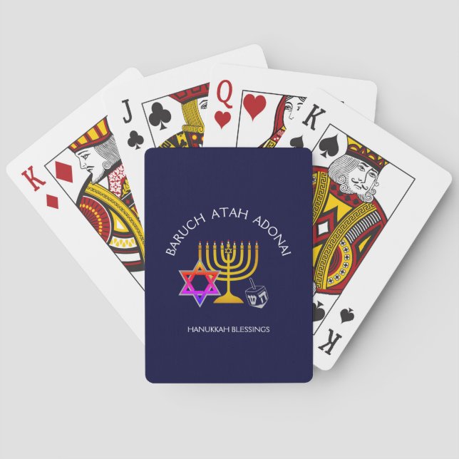Baraja De Cartas Hanukkah Blessings | BARUCH ATAH ADONAI | Chanukah (Reverso)