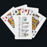 Baraja De Cartas Hanukkah NYC vacaciones judías Chanukah<br><div class="desc">Cuenta con un original ilustracion con lápiz y tinta de una fila de monumentos clásicos de la ciudad de Nueva York, "vestidos" para la temporada de vacaciones. ¡Genial para cualquiera que viva o ame NYC! ¿No ves exactamente lo que buscas? ¿Necesita ayuda con la personalización? Haga clic en "Recaucaheartsny" (esquina...</div>