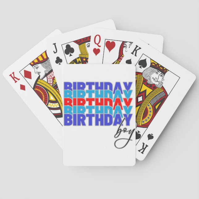 Baraja De Cartas Happy birthday boy. Celebrating your birthday... (Reverso)
