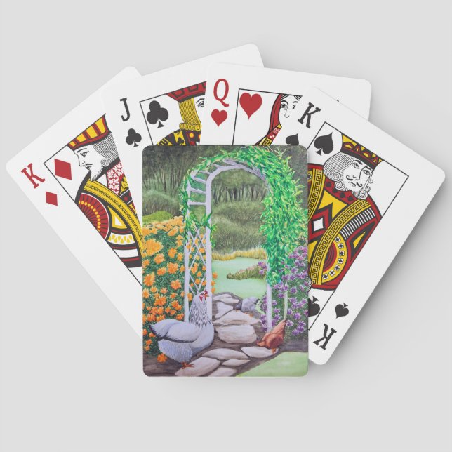 Baraja De Cartas Happy Chicken Garden  (Reverso)