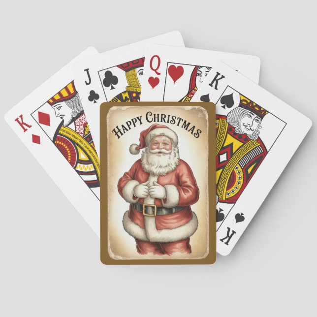 Baraja De Cartas Happy Christmas Santa Poker Playing Cards (Reverso)