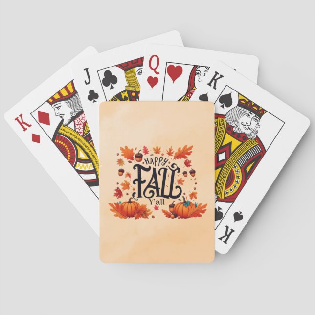 Baraja De Cartas Happy Fall Y'all (Reverso)