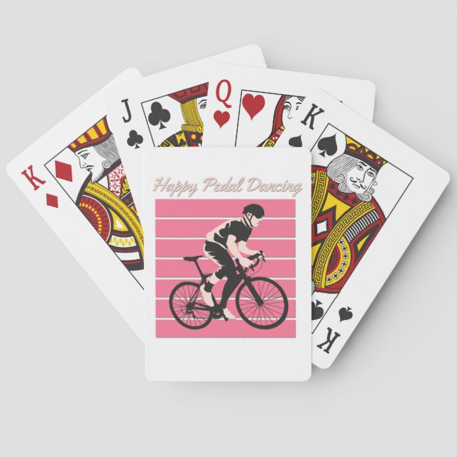 Baraja De Cartas Happy Pedal Dancing - Cool Bike Rider Design (Reverso)