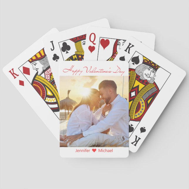 Baraja De Cartas happy valentines day couple photo romantic chic (Reverso)