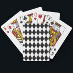 Baraja De Cartas Harlequin Blanco y negro<br><div class="desc">El estilo clásico tradicional de los elegantes diamantes de Harlequin en blanco y negro contemporáneos</div>