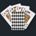 Baraja De Cartas Harlequin Blanco y negro<br><div class="desc">El estilo clásico tradicional de los elegantes diamantes de Harlequin en blanco y negro contemporáneos</div>