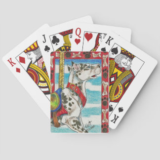 Baraja De Cartas Harlequin Great Dane Dog Carousel Art