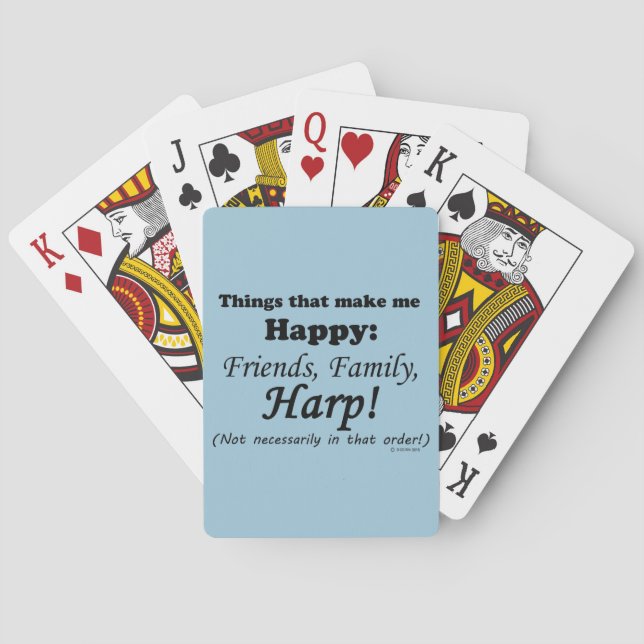 Baraja De Cartas Harp me hace feliz (Reverso)