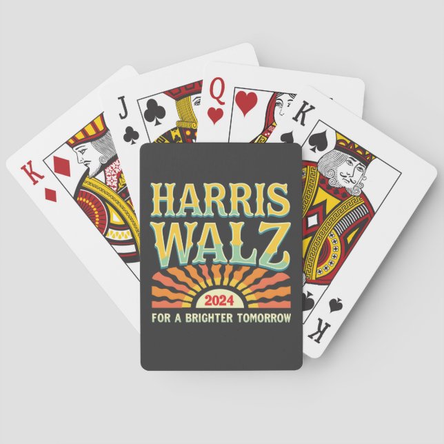 Baraja De Cartas Harris Waltz por un mañana más brillante Kamala Ha (Reverso)