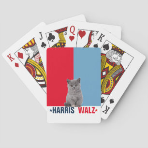 Baraja De Cartas Harris Walz 2024 Obviamente Azul Rojo