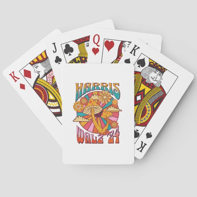 Baraja De Cartas Harris Walz 2024 para presidente (Reverso)