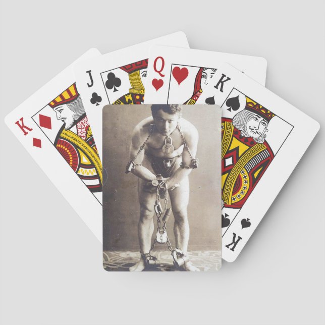 Baraja De Cartas Harry Houdiniin en las cadenas (Reverso)