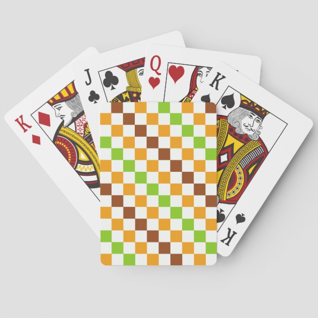 Baraja De Cartas Harvest diagonal checkerboard pattern (Reverso)
