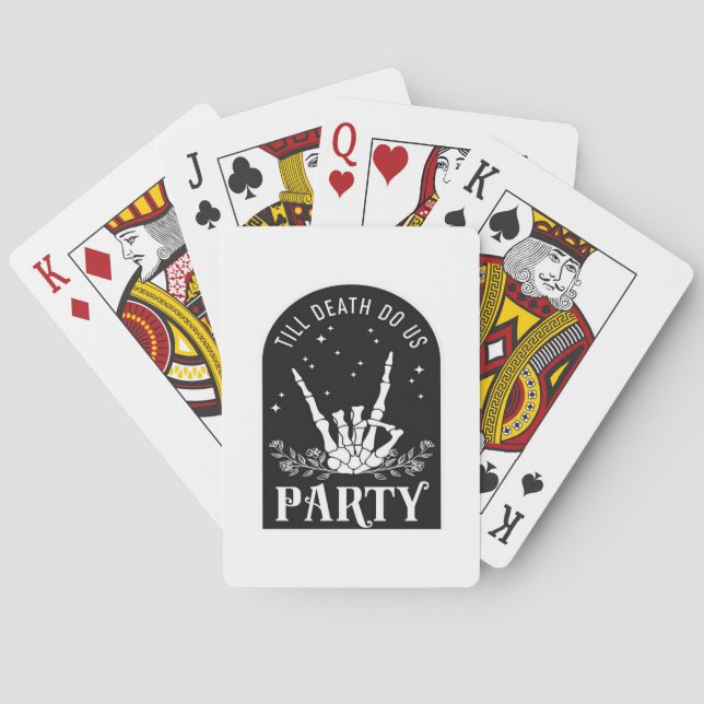 Baraja De Cartas Hasta La Muerte Fiesta Estadounidense Bachelorette (Reverso)