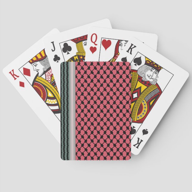 Baraja De Cartas Hatta Keffiyeh Kufiya Folk (Reverso)