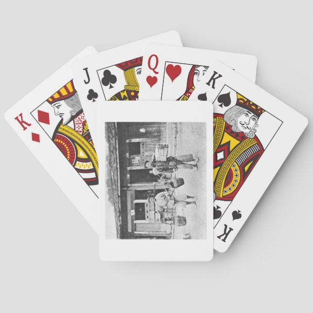Baraja De Cartas Hawkers chinos, c.1870 (foto de abajo) (Reverso)