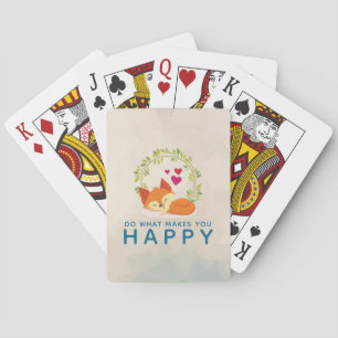 Baraja De Cartas Haz lo que te hace feliz zorro dormido con el cora