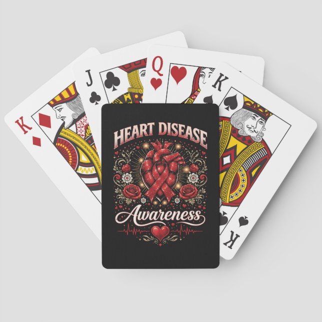Baraja De Cartas Heart Disease Awareness (Reverso)