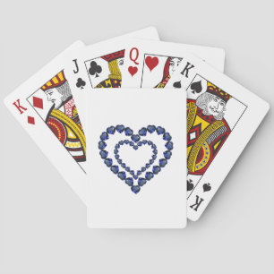 Baraja De Cartas Heart Sapphire Gemstone