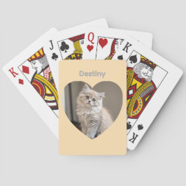 Baraja De Cartas Heart-Shaped Cat Design