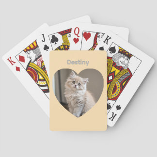 Baraja De Cartas Heart-Shaped Cat Design