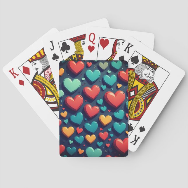 Baraja De Cartas Hearts Valentine Art (Reverso)