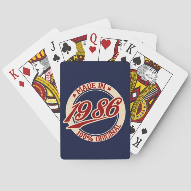 Baraja De Cartas Hecho En 1986 (Reverso)