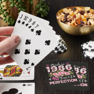 Baraja De Cartas Hecho En 1986 40 Años De Perfección Floral