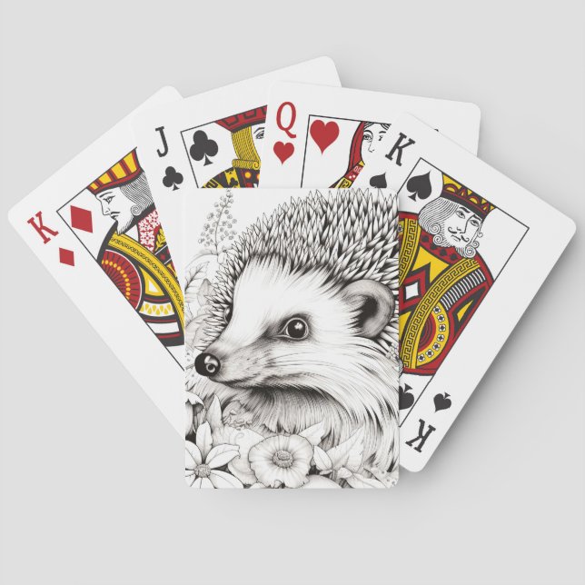 Baraja De Cartas Hedgehog Pacífico Natural Prairie Dibujo (Reverso)
