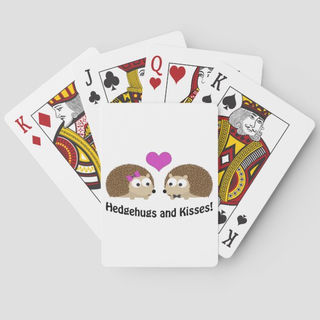 Baraja De Cartas Hedgehugs and Kisses hedgehog love (Reverso)