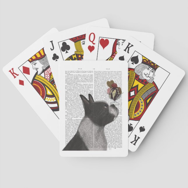 Baraja De Cartas Helado de Boston Terrier (Reverso)