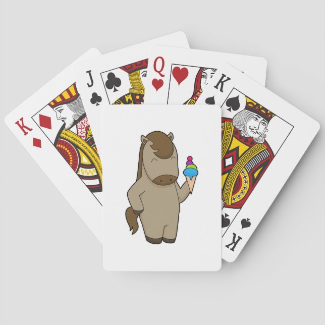 Baraja De Cartas Helado de Horse Waffle (Reverso)