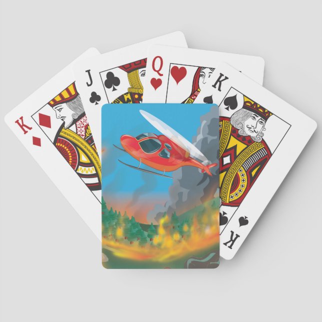 Baraja De Cartas Helicóptero de Rescate (Reverso)