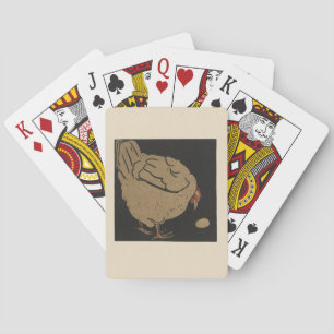 Baraja De Cartas Hen - Ilustracion cuadrado de animales