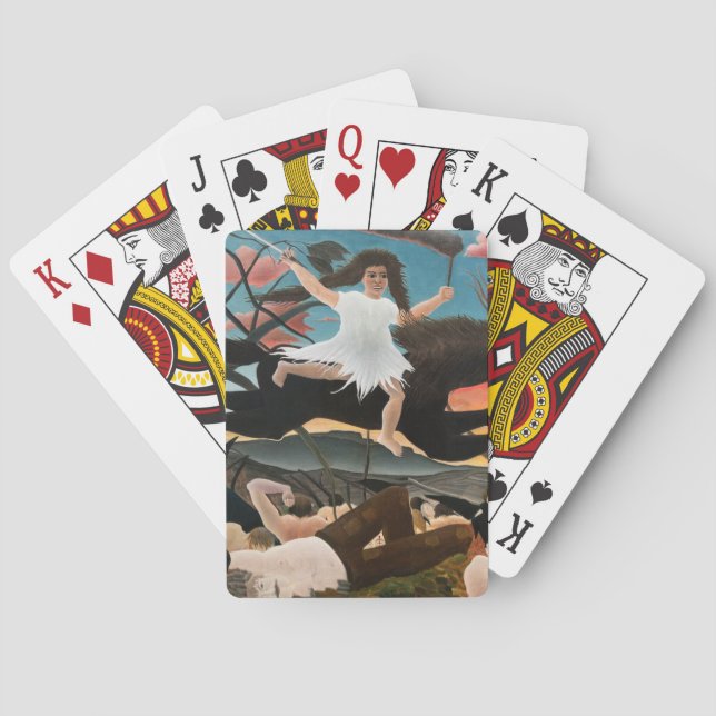 Baraja De Cartas Henri Rousseau - La guerra (Reverso)