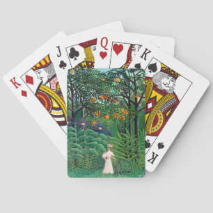 Baraja De Cartas Henri Rousseau - Mujer caminando en un bosque exót