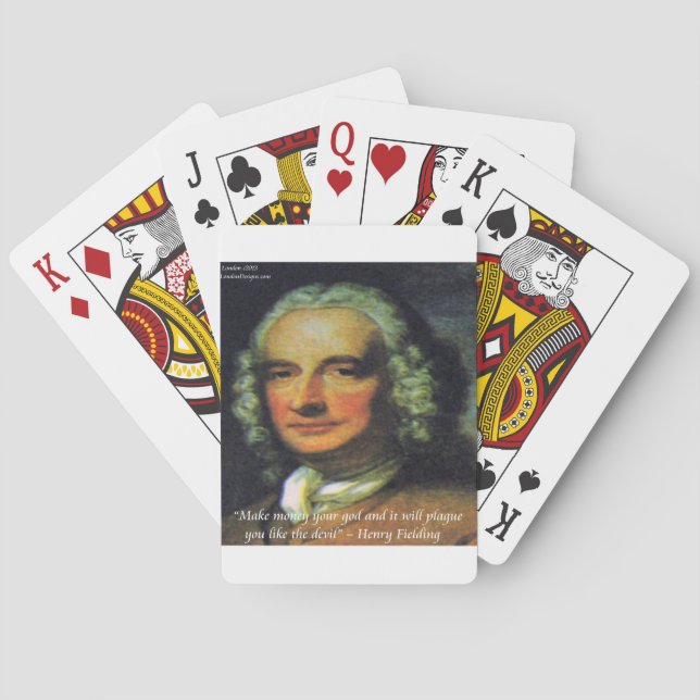 Baraja De Cartas Henry Fielding "If Money's Your God" (Si el dinero (Reverso)