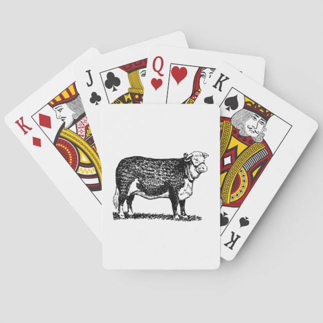 Baraja De Cartas Hereford Cow (Reverso)