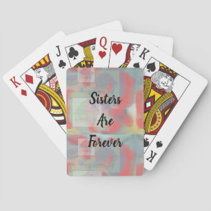 Baraja De Cartas Hermanas son para siempre pastel Rosas artísticos 