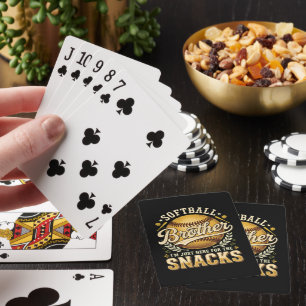 Baraja De Cartas Hermano de Sóftbol Divertido Snacks Deportes