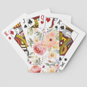 Baraja De Cartas Hermosa acuarela Floral Tarjetas de Jugar Clásicas