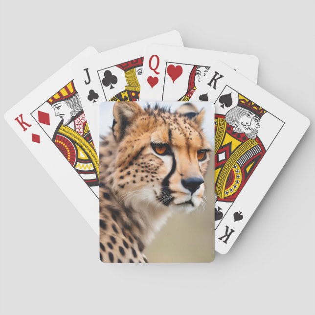 Baraja De Cartas Hermosa Cheetah (Reverso)