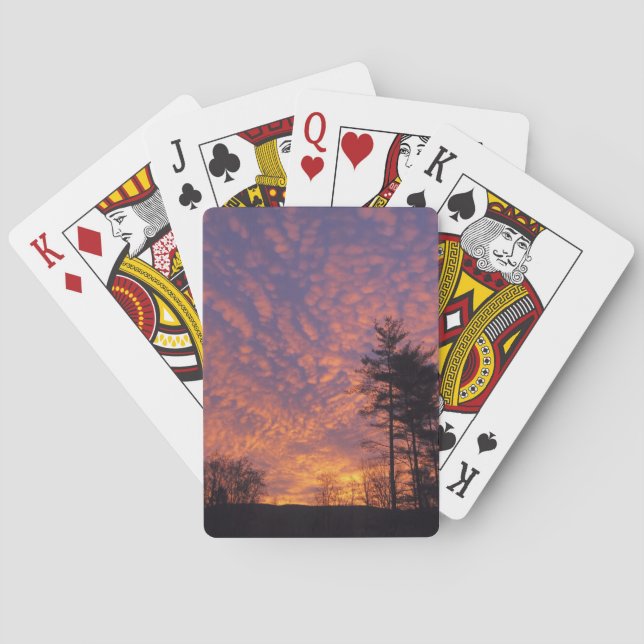 Baraja De Cartas Hermosa foto de nubes Naranjas rosas (Reverso)