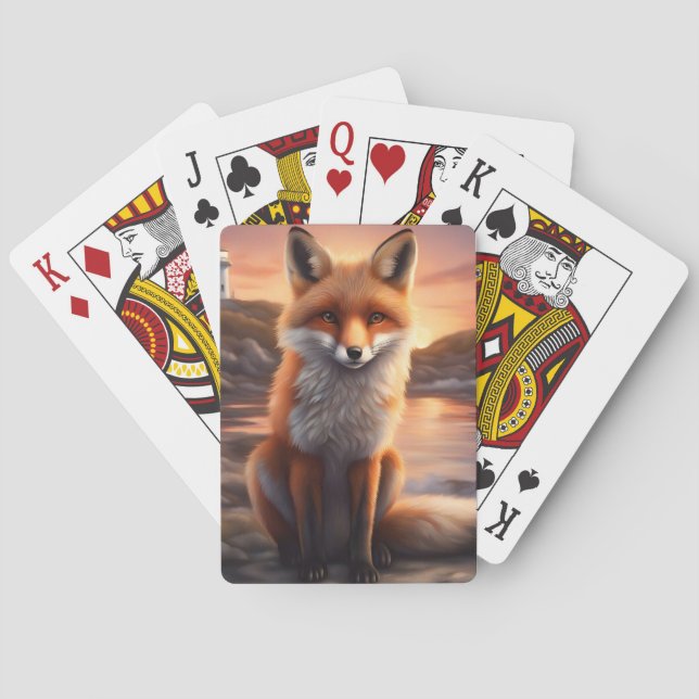 Baraja De Cartas Hermosa Fox (Reverso)