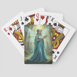 Baraja De Cartas Hermosa hada turquesa de diciembre