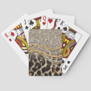 Baraja De Cartas Hermosa imagen de animales de moda Leopard Faux