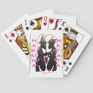 Baraja De Cartas Hermosa Increíble Pareja Africana: Un Arte Románti