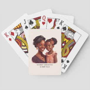 Baraja De Cartas Hermosa mamá y hija negras (19)