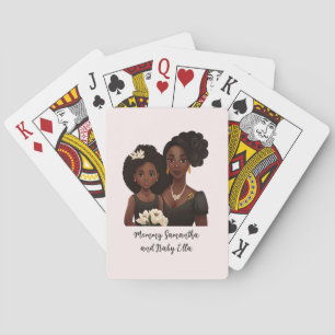 Baraja De Cartas Hermosa mamá y hija negras (23)